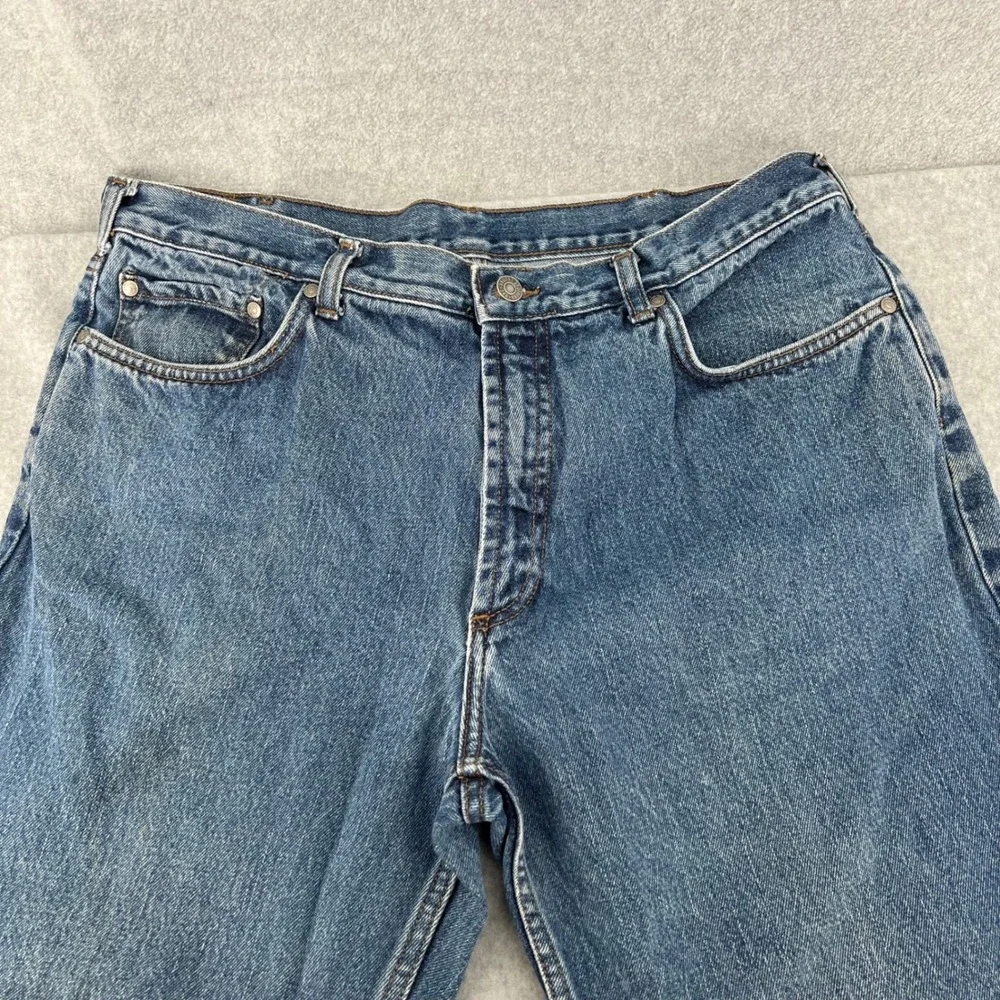 Brooks Brothers 346 Mens Straight Leg Jeans Blue Medium Wash 38x30 100% Cotton